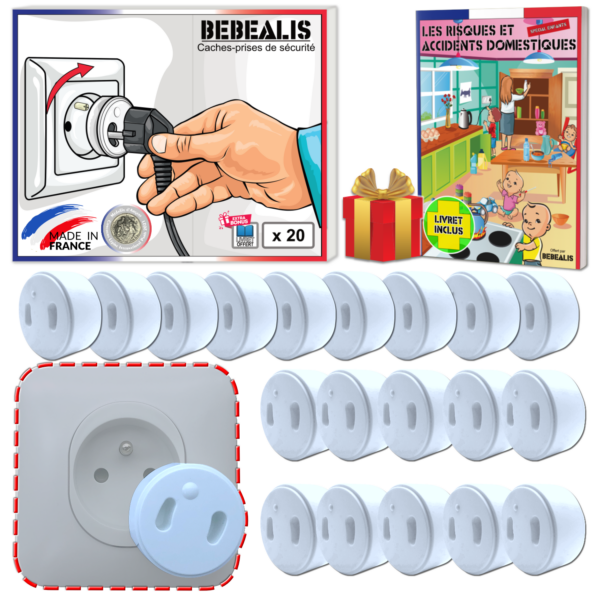 Cache-Prises de Sécurité Bébéalis lot de 20 – Image 2