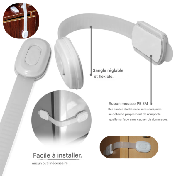 verrou avec sangle réglable