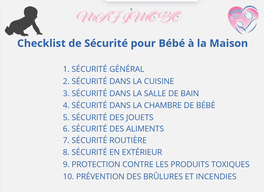 checklist de sécurité pour bébé à la maison